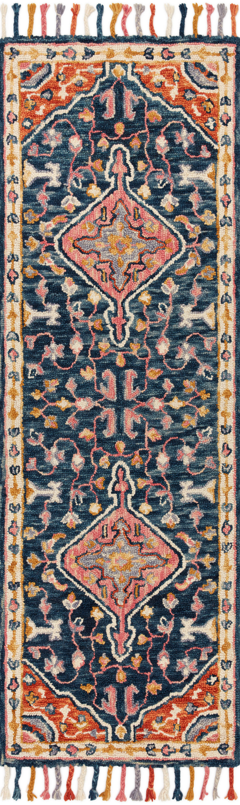 Loloi Rugs Zharah Collection Rug in Navy, Multi - 7'9" x 9'9"