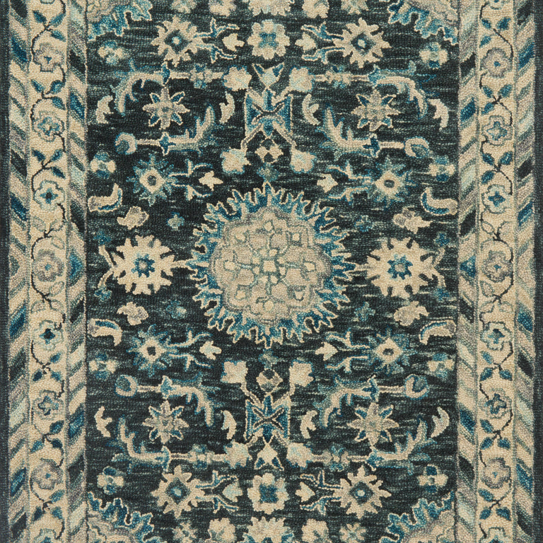Loloi Rugs Zharah Collection Rug in Teal, Grey - 7'9" x 9'9"