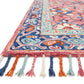 Loloi Rugs Zharah Collection Rug in Rose, Denim - 7'9" x 9'9"