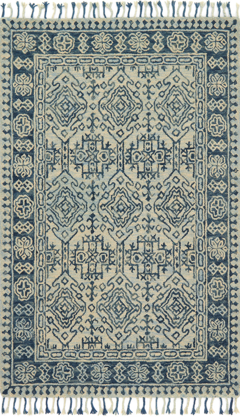 Loloi Rugs Zharah Collection Rug in Mist, Blue - 9'3" x 13'