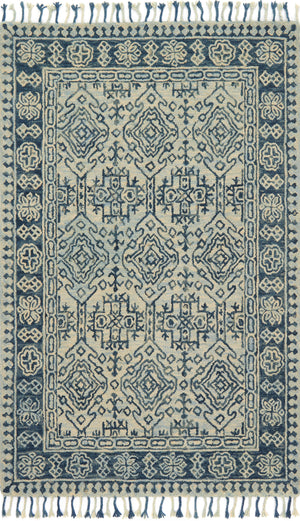 Loloi Rugs Zharah Collection Rug in Mist, Blue - 9'3" x 13'