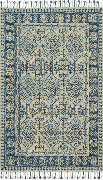 Loloi Rugs Zharah Collection Rug in Mist, Blue - 9'3" x 13'
