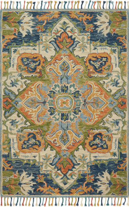 Loloi Rugs Zharah Collection Rug in Blue, Multi - 9'3" x 13'