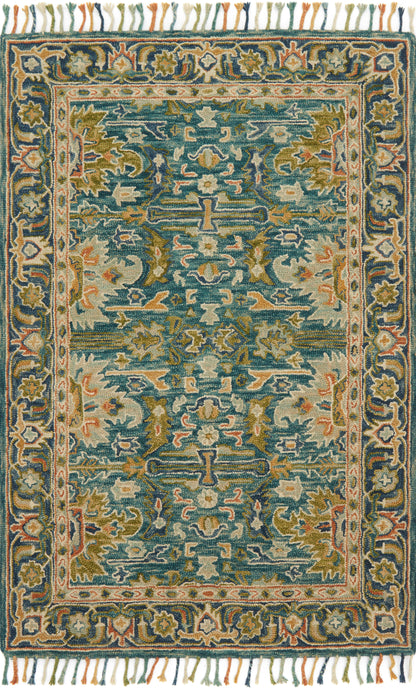 Loloi Rugs Zharah Collection Rug in Blue, Navy - 9'3" x 13'