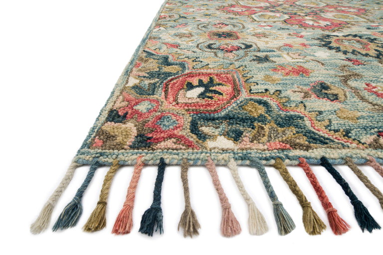 Loloi Rugs Zharah Collection Rug in Light Blue, Multi - 7'9" x 9'9"