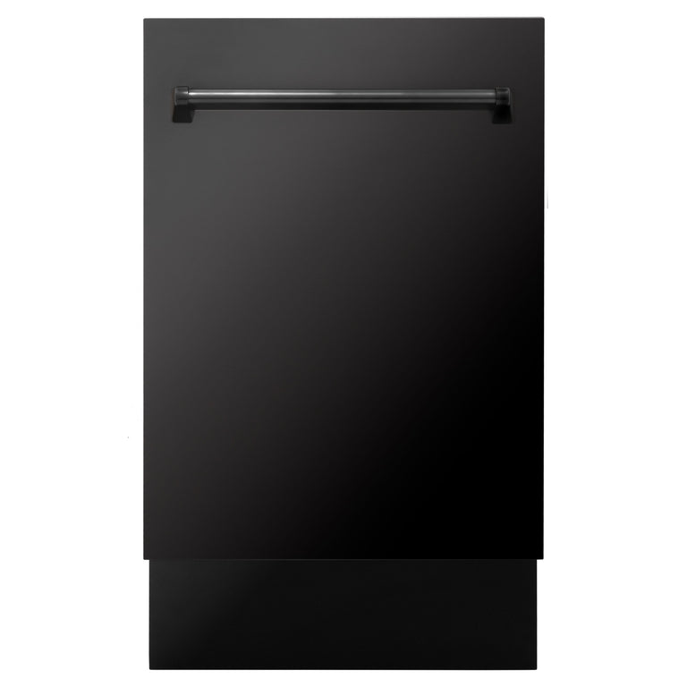 ZLINE 18 In. Tallac Series 3rd Rack Top Control Dishwasher in Black Stainless Steel, 51dBa, DWV-BS-18