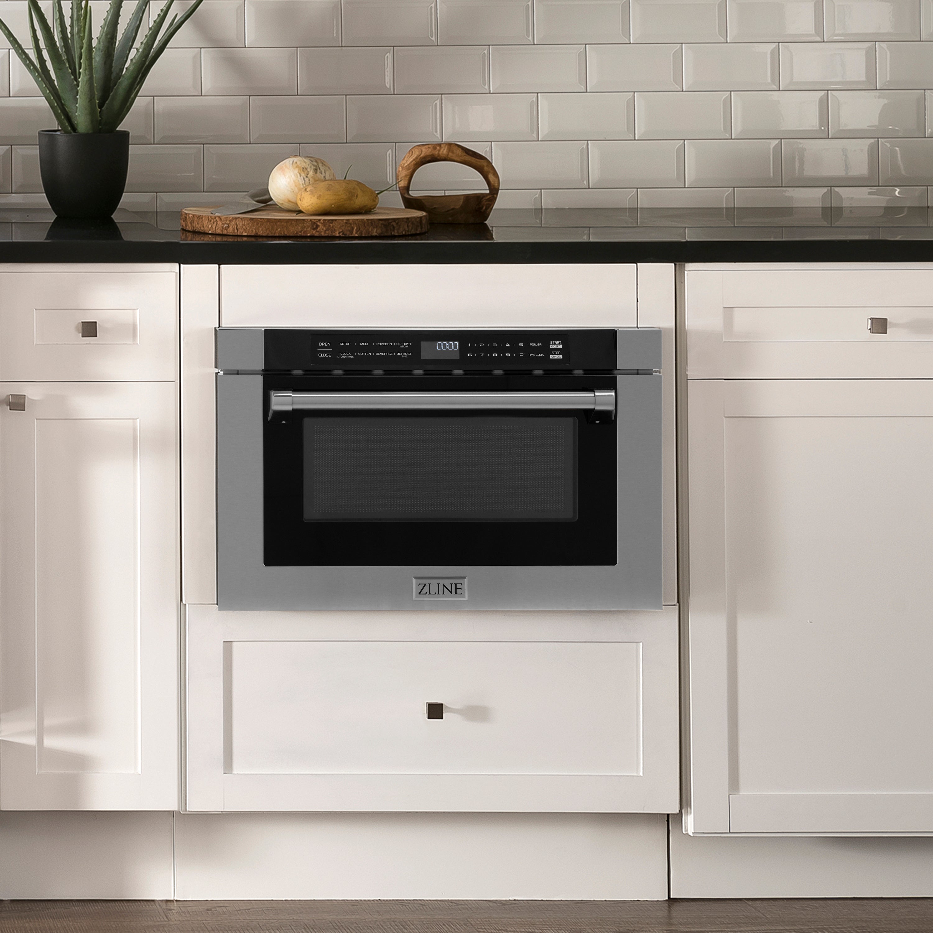 【mu！】CLANE ALL IN ONE 1 ZLINE 24 In. 1.2 cu. ft. Built-in Microwave Drawer with a Traditional