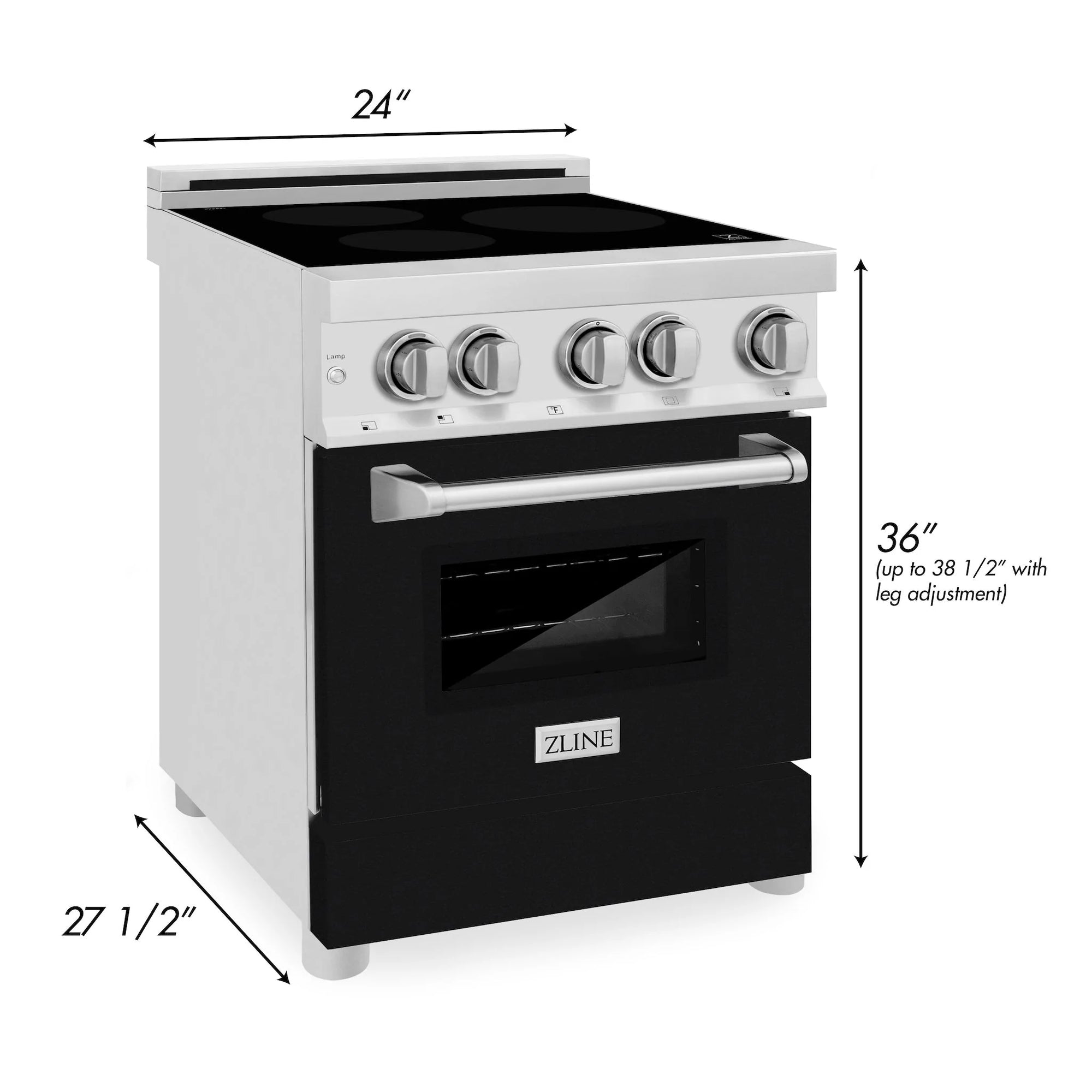 ZLINE 24 Inch 2.8 cu. ft. Induction Range with a 3 Element Stove and E