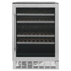 ZLINE 24" Dual Zone 44-Bottle Wine Cooler in Stainless Steel - Monument Series, RWV-UD-24