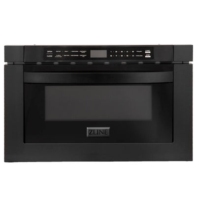 ZLINE 24 in. 1.2 Cu. Ft. Microwave Drawer In Black Stainless Steel, MWD-1-BS