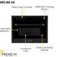 ZLINE 24 in. Built-in Convection Microwave Oven in Black Stainless Steel, MWO-24-BS