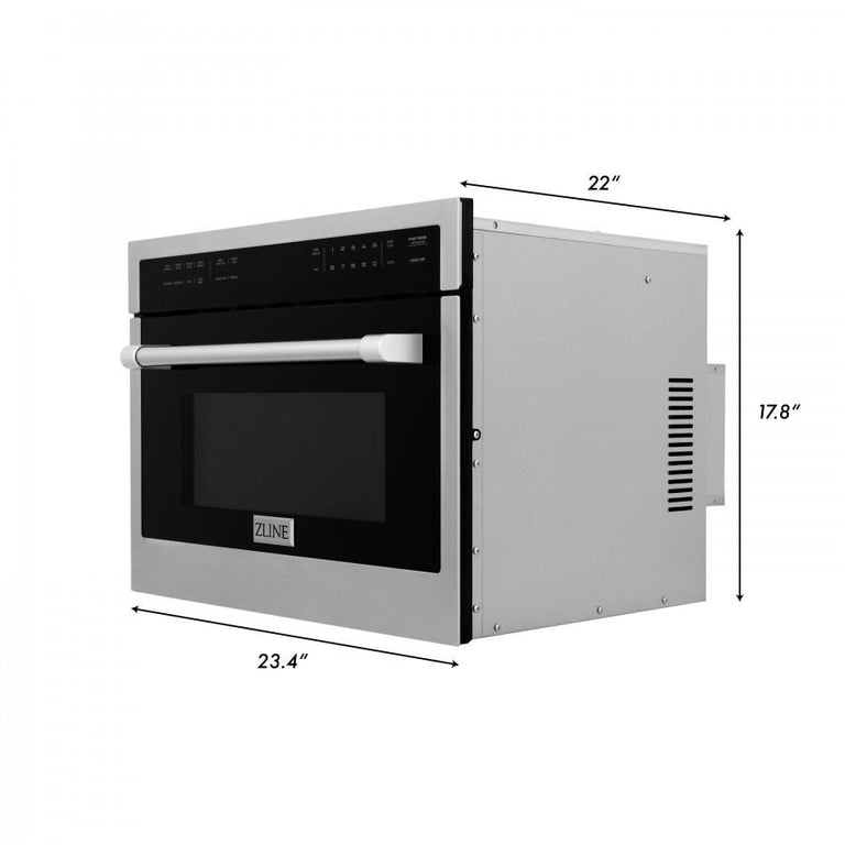 ZLINE Appliance Package - 48 In. Dual Fuel Range, Range Hood, Microwave Oven in Stainless Steel, 3KP-RARHMWO-48