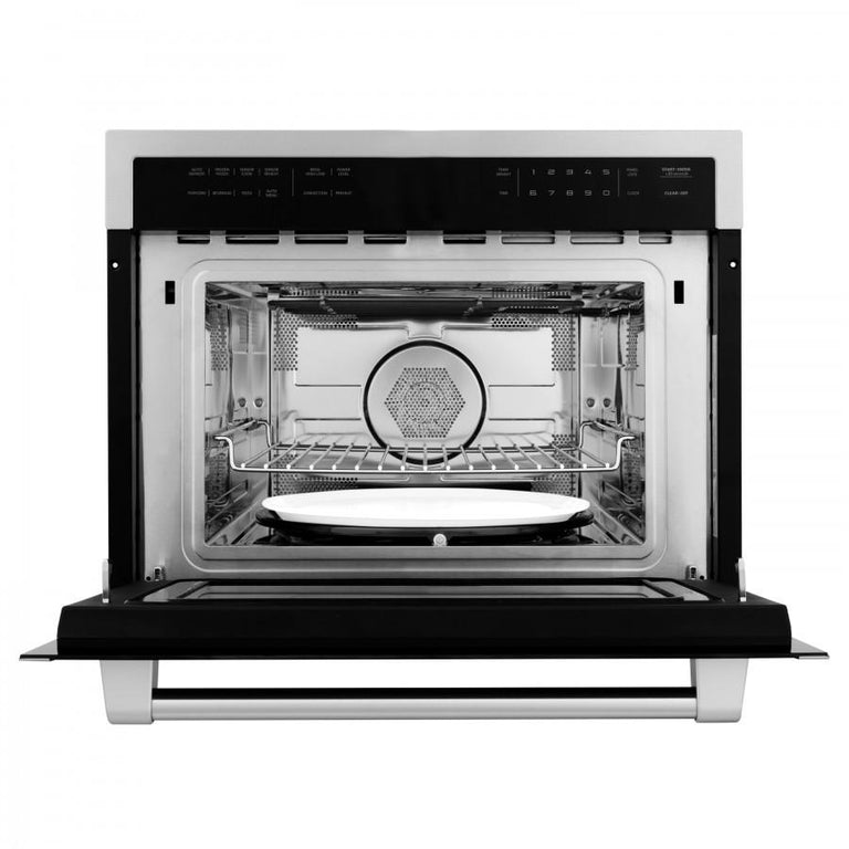 ZLINE Appliance Package - 30 in. Gas Range, 30 in. Range Hood, Microwave Oven, 3KP-RGRHC30-DWV