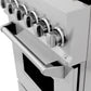 ZLINE 24 in. Professional Gas Burner/Electric Oven in DuraSnow® Stainless Steel Range, RAS-SN-24