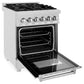 ZLINE 24 in. Professional Gas Burner/Electric Oven in DuraSnow® Stainless Steel Range, RAS-SN-24