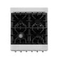 ZLINE 24 in. Professional Gas Burner/Electric Oven in DuraSnow® Stainless Steel Range, RAS-SN-24