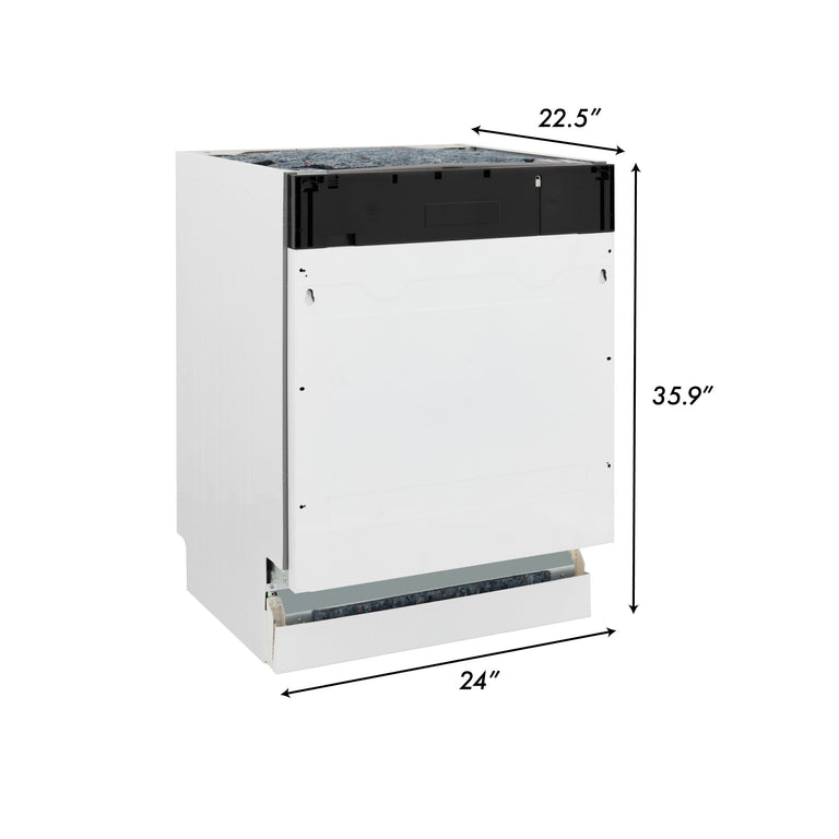 ZLINE Appliance Package - 48" Dual Fuel Range, Range Hood, Microwave, Dishwasher, Refrigerator with Water & Ice Dispenser