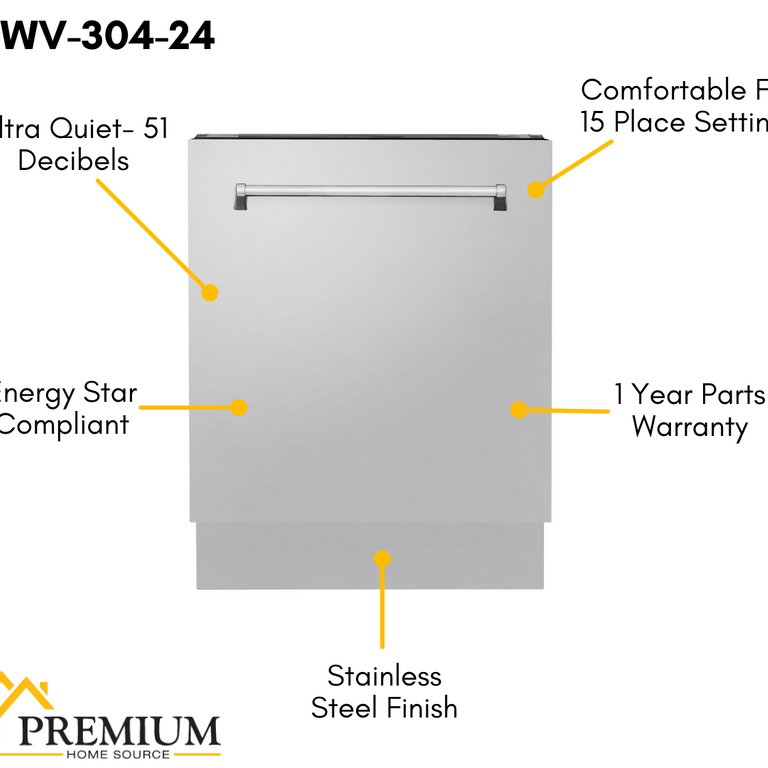 ZLINE Appliance Package - 30 in. Gas Range, Range Hood, 3 Rack Dishwasher, 3KP-RGRH30-DWV