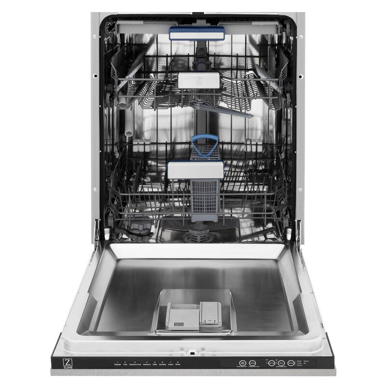 ZLINE 24 in. Top Control Tall Tub Dishwasher in DuraSnow® Stainless Steel and 3rd Rack, DWV-SN-24