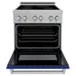 ZLINE 30 In. 4.0 cu. ft. Induction Range with a 4 Element Stove and Electric Oven in Durasnow and Blue Gloss, RAINDS-BG-30