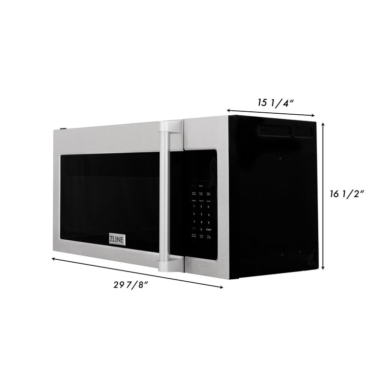 ZLINE Appliance Package - 30 In. Dual Fuel Range and Over the Range Microwave in DuraSnow® Stainless Steel, 2KP-RASOTRH30