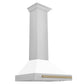 ZLINE 30 In Autograph Edition Stainless Steel Range Hood with White Matte Shell and Champagne Bronze Accents, KB4STZ-WM30-CB