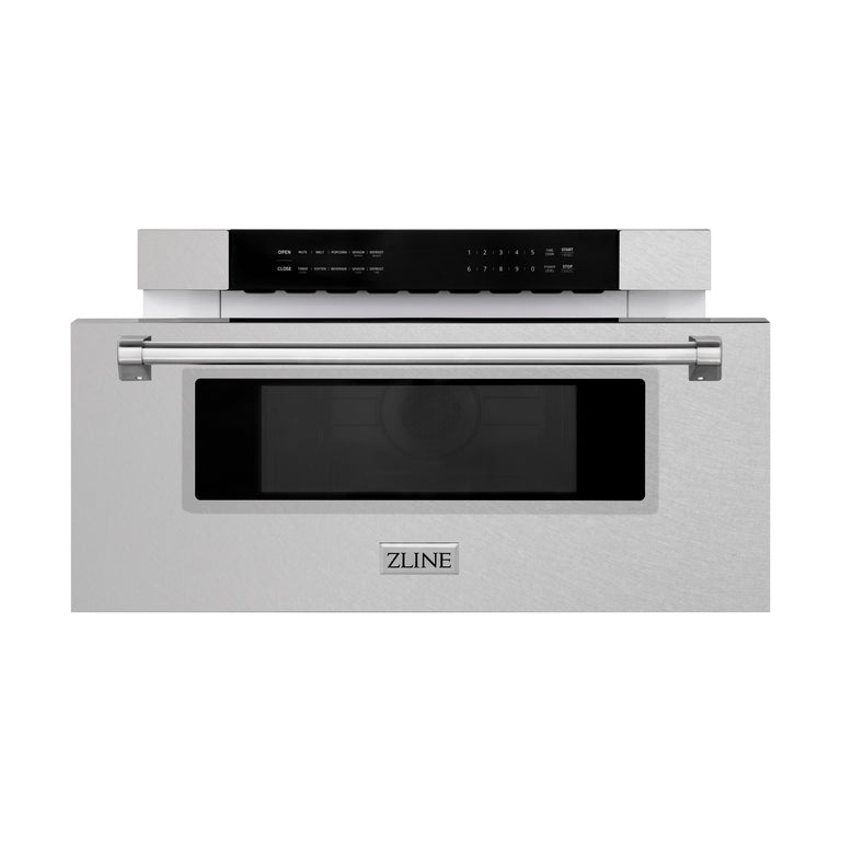 ZLINE 30 Inch 1.2 cu. ft. Built-In Microwave Drawer in DuraSnow® Stainless Steel, MWD-30-SS