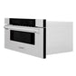 ZLINE 30 Inch 1.2 cu. ft. Built-In Microwave Drawer in DuraSnow® Stainless Steel, MWD-30-SS