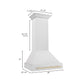 ZLINE 30 Inch Autograph Edition DuraSnow® Range Hood with DuraSnow® Shell and Gold Handle, 8654SNZ-30-G
