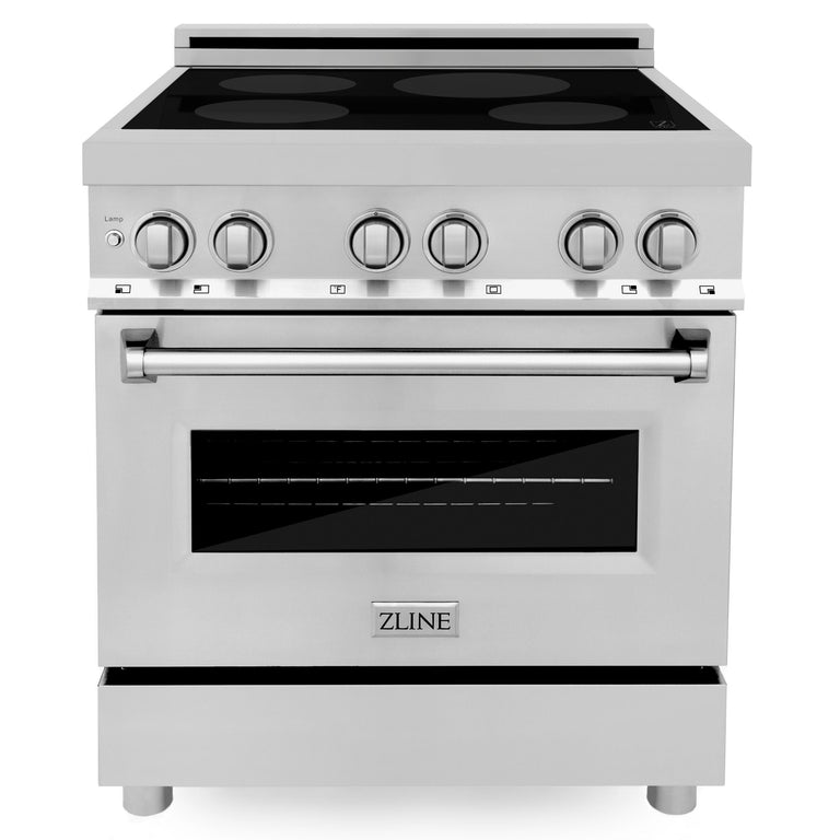 ZLINE 30 Inch 4.0 cu. ft. Induction Range with a 4 Element Stove and Electric Oven in Stainless Steel