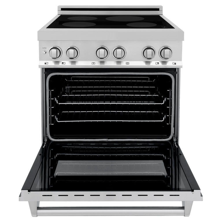 ZLINE 30 In. 4.0 cu. ft. Induction Range with a 4 Element Stove and Electric Oven in Stainless Steel, RAIND-30
