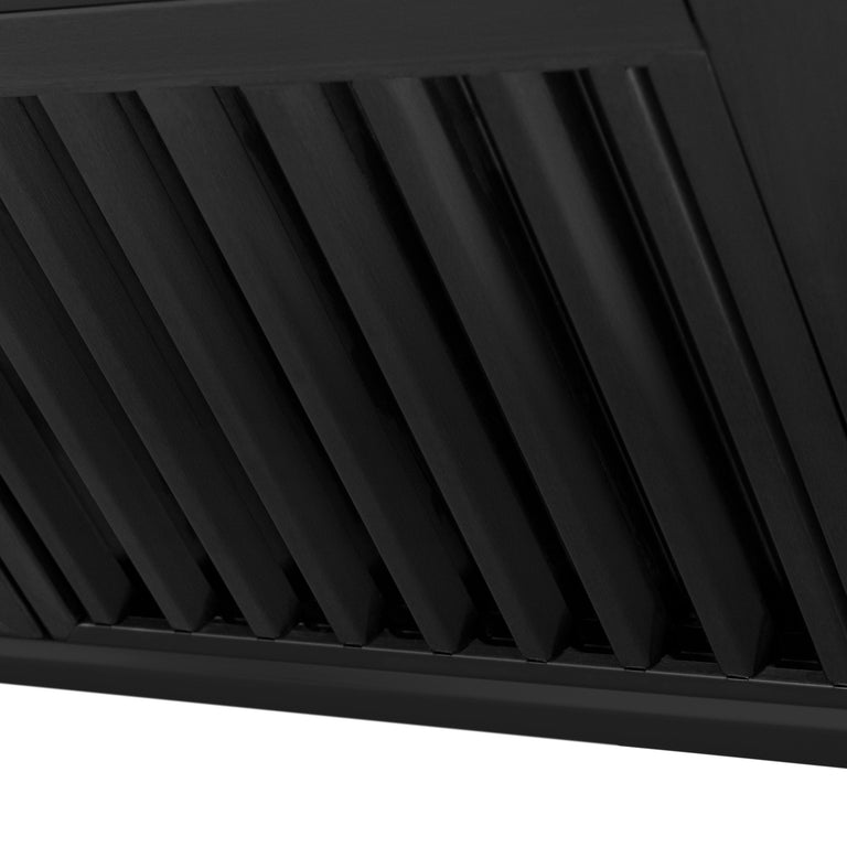 ZLINE 30 in. Autograph Edition in Black Stainless Steel Range Hood with Gold Handle, BS655Z-30-G