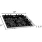 ZLINE 30 in. Dropin Cooktop with 4 Gas Burners and Black Porcelain Top, RC30-PBT