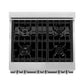 ZLINE Kitchen and Bath 30 in. Professional Gas Burner, Electric Oven Stainless Steel Range, RA30
