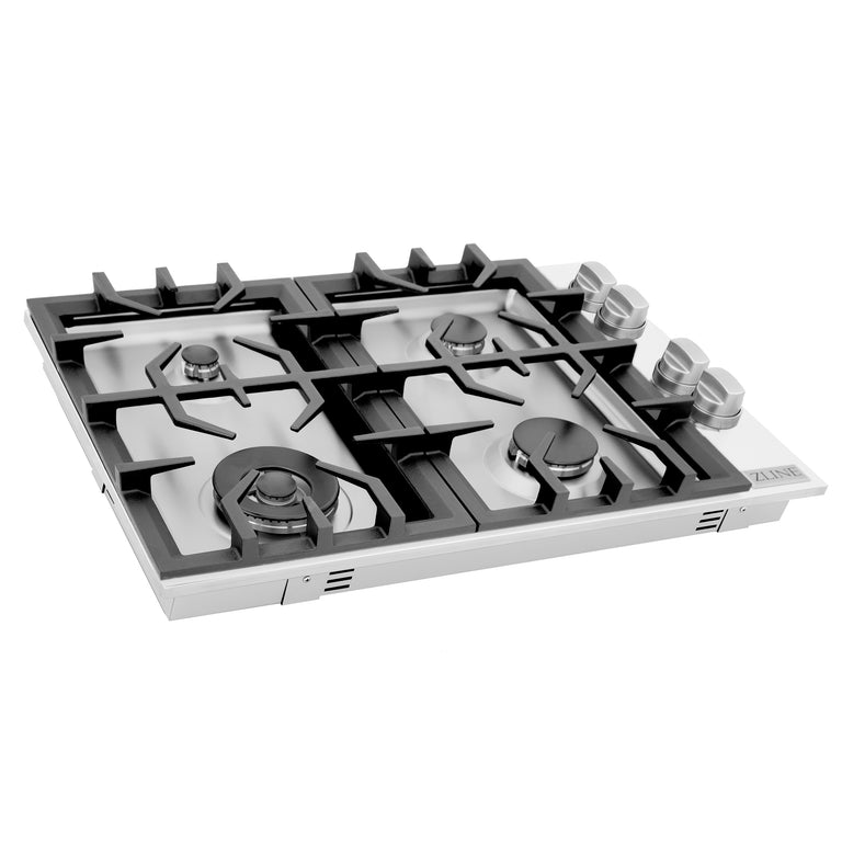 ZLINE 30 in. Stainless Steel Dropin Cooktop with 4 Gas Burners, RC30
