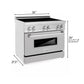 ZLINE 36 Inch 4.6 cu. ft. Induction Range with a 4 Element Stove and Electric Oven in DuraSnow® Stainless Steel, RAIND-SN-36