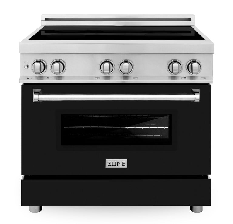 ZLINE 36 Inch 4.6 cu. ft. Induction Range with a 4 Element Stove and Electric Oven in Black Matte, RAIND-BLM-36