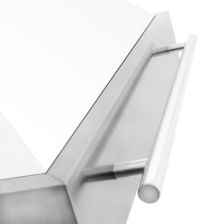 ZLINE 36 Inch DuraSnow® Stainless Steel Range Hood with White Matte Shell, 8654SNX-WM-36