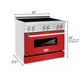 ZLINE 36 Inches 4.6 cu. ft. Induction Range with a 4 Element Stove and Electric Oven in Red Matte, RAIND-RM-36