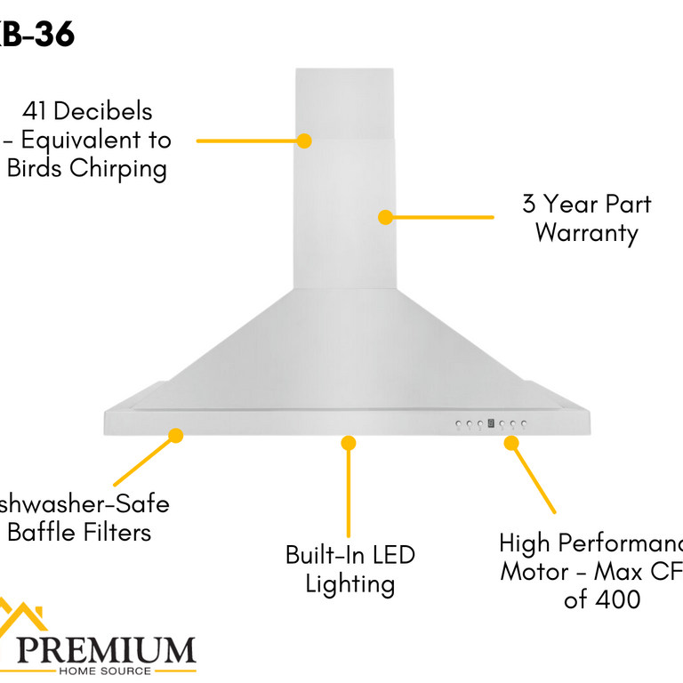 ZLINE Appliance Package - 36 in. Dual Fuel Range, Range Hood, 3 Rack Dishwasher, 3KP-RARH36-DWV