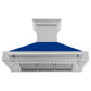 ZLINE 48 In. DuraSnow® Stainless Steel Range Hood with Blue Gloss Shell, 8654SNX-BG-48