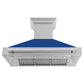 ZLINE 48 In. DuraSnow® Stainless Steel Range Hood with Blue Matte Shell, 8654SNX-BM-48