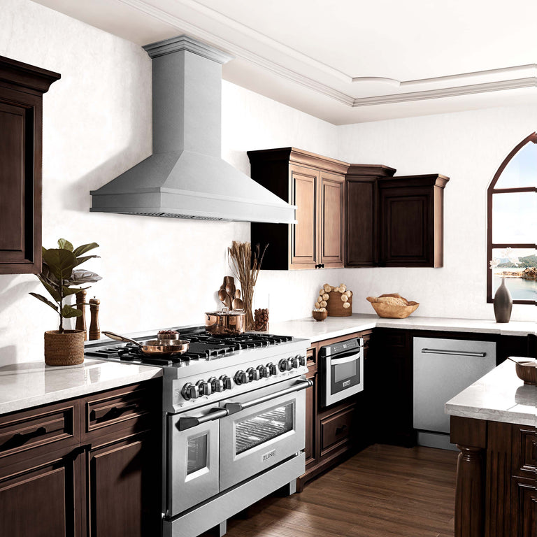 ZLINE 48 Designer Series Wall Mount Range Hood in DuraSnow® Stainless –  Premium Home Source