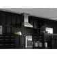 ZLINE 48 in. Professional Convertible Vent Wall Mount Range Hood in Stainless Steel with Crown Molding, 587CRN-48