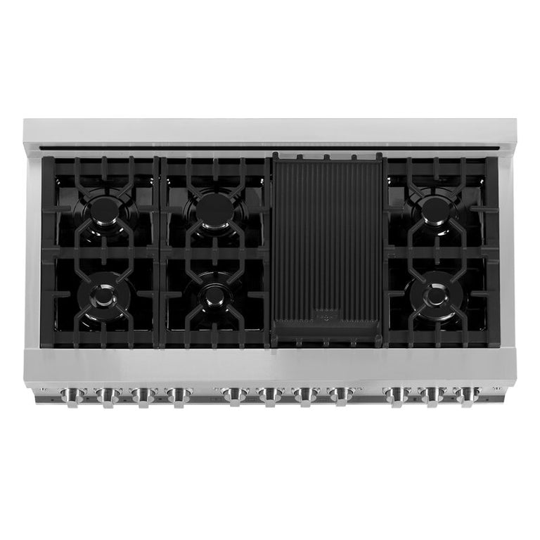 ZLINE Appliance Package - 48 In. Dual Fuel Range, 700CFM Range Hood, 3 Rack Dishwasher, 3KP-RARHC48-DWV