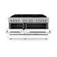 ZLINE 60 In. Professional Dual Fuel Range in DuraSnow®Stainless Steel with White Matte Door, RAS-WM-60