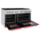 ZLINE 60 In. Professional Dual Fuel Range in Stainless Steel with Red Matte Door, RA-RM-60
