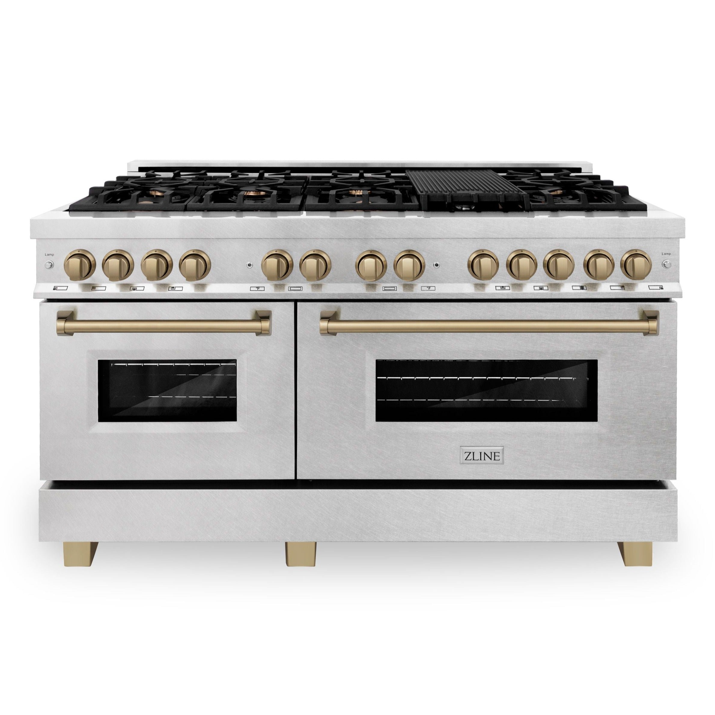 ZLINE 60 Inch Autograph Edition Dual Fuel Range in DuraSnow Stainless