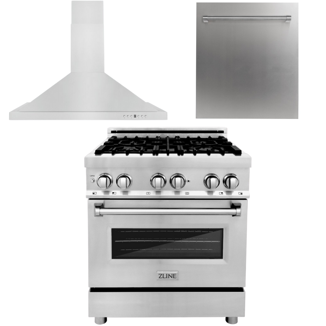 ZLINE Appliance Package 30 in. Dual Fuel Range, 30 in. Range Hood, D Premium Home Source
