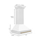 ZLINE Autograph 36 Inch DuraSnow® Stainless Steel Range Hood with White Matte Shell and Champagne Bronze Handle, 8654SNZ-WM36-CB